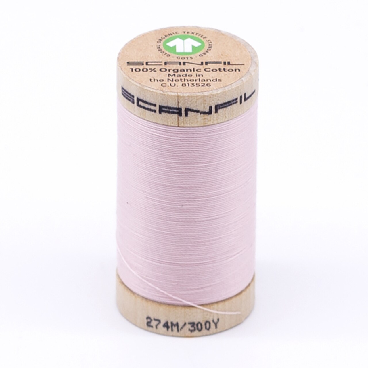 300 Yards Eco Friendly Organic Pima Cotton Thread Crystal Pink 30wt